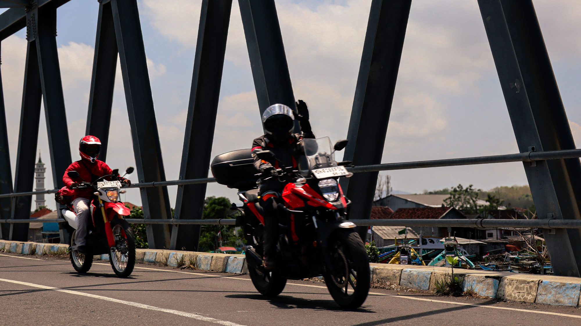 Passengers and motorcycles on the deck of the Sape to Labuan Bajo ferry